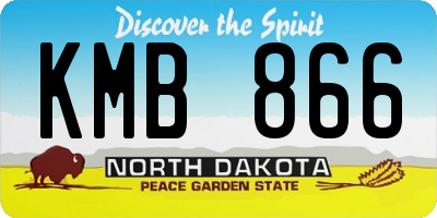ND license plate KMB866