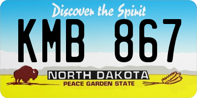 ND license plate KMB867