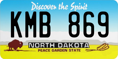 ND license plate KMB869
