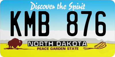 ND license plate KMB876