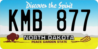 ND license plate KMB877