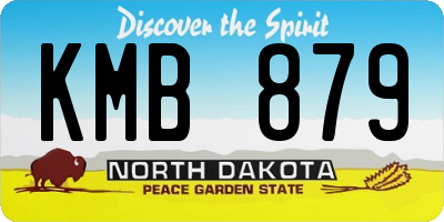 ND license plate KMB879