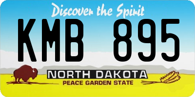 ND license plate KMB895