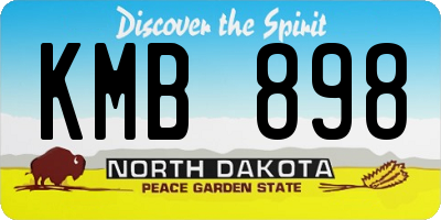 ND license plate KMB898