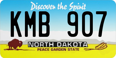 ND license plate KMB907