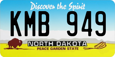 ND license plate KMB949