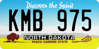 ND license plate KMB975