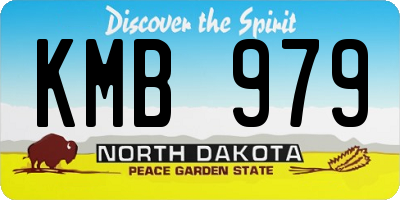 ND license plate KMB979