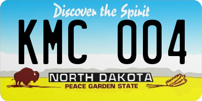 ND license plate KMC004