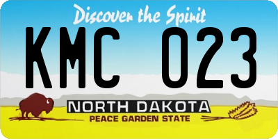 ND license plate KMC023