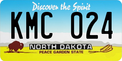 ND license plate KMC024