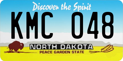 ND license plate KMC048