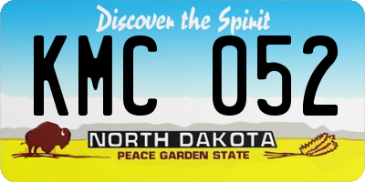ND license plate KMC052