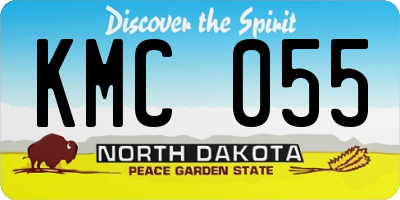 ND license plate KMC055