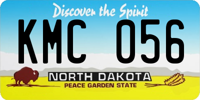 ND license plate KMC056