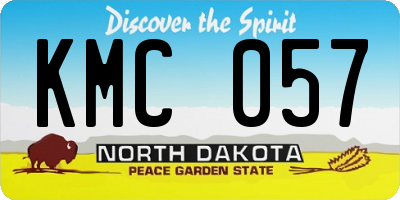 ND license plate KMC057