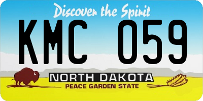 ND license plate KMC059