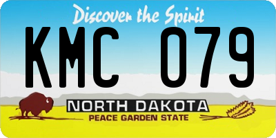 ND license plate KMC079