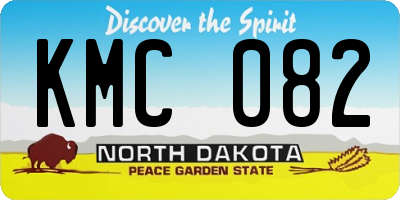 ND license plate KMC082