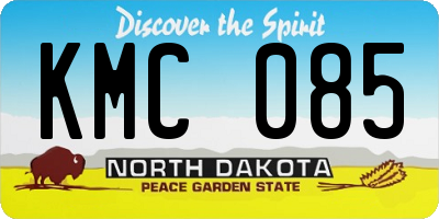 ND license plate KMC085