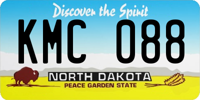 ND license plate KMC088