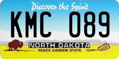 ND license plate KMC089