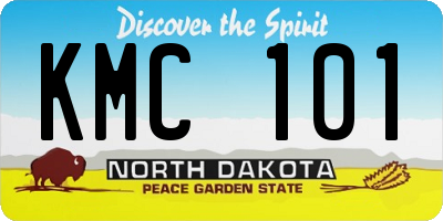 ND license plate KMC101