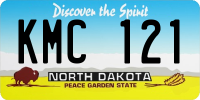 ND license plate KMC121