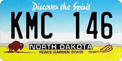 ND license plate KMC146