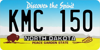 ND license plate KMC150