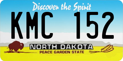 ND license plate KMC152