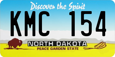 ND license plate KMC154