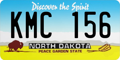 ND license plate KMC156
