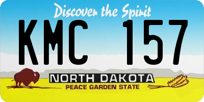 ND license plate KMC157