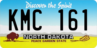 ND license plate KMC161