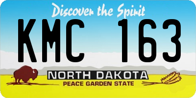 ND license plate KMC163