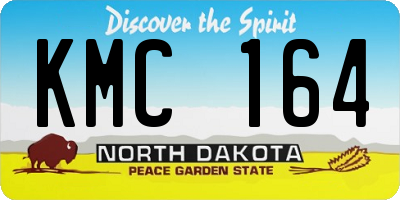 ND license plate KMC164