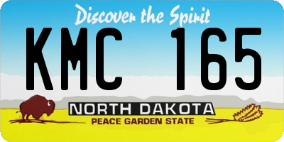 ND license plate KMC165