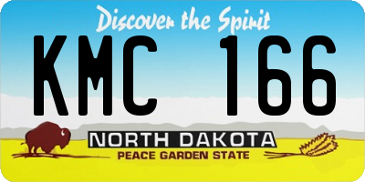 ND license plate KMC166