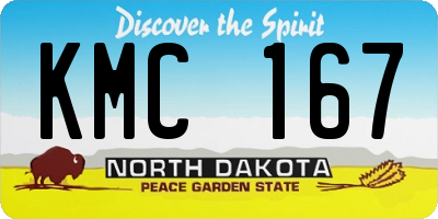 ND license plate KMC167