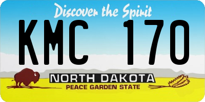 ND license plate KMC170