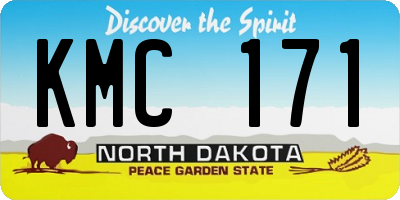 ND license plate KMC171