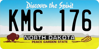 ND license plate KMC176