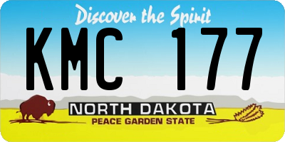 ND license plate KMC177