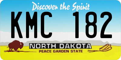 ND license plate KMC182