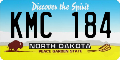 ND license plate KMC184