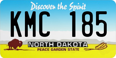 ND license plate KMC185