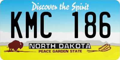 ND license plate KMC186