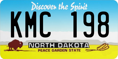 ND license plate KMC198