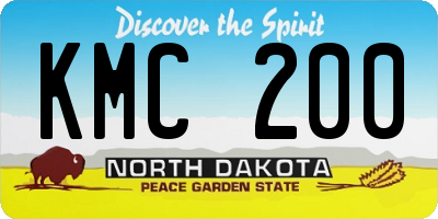 ND license plate KMC200